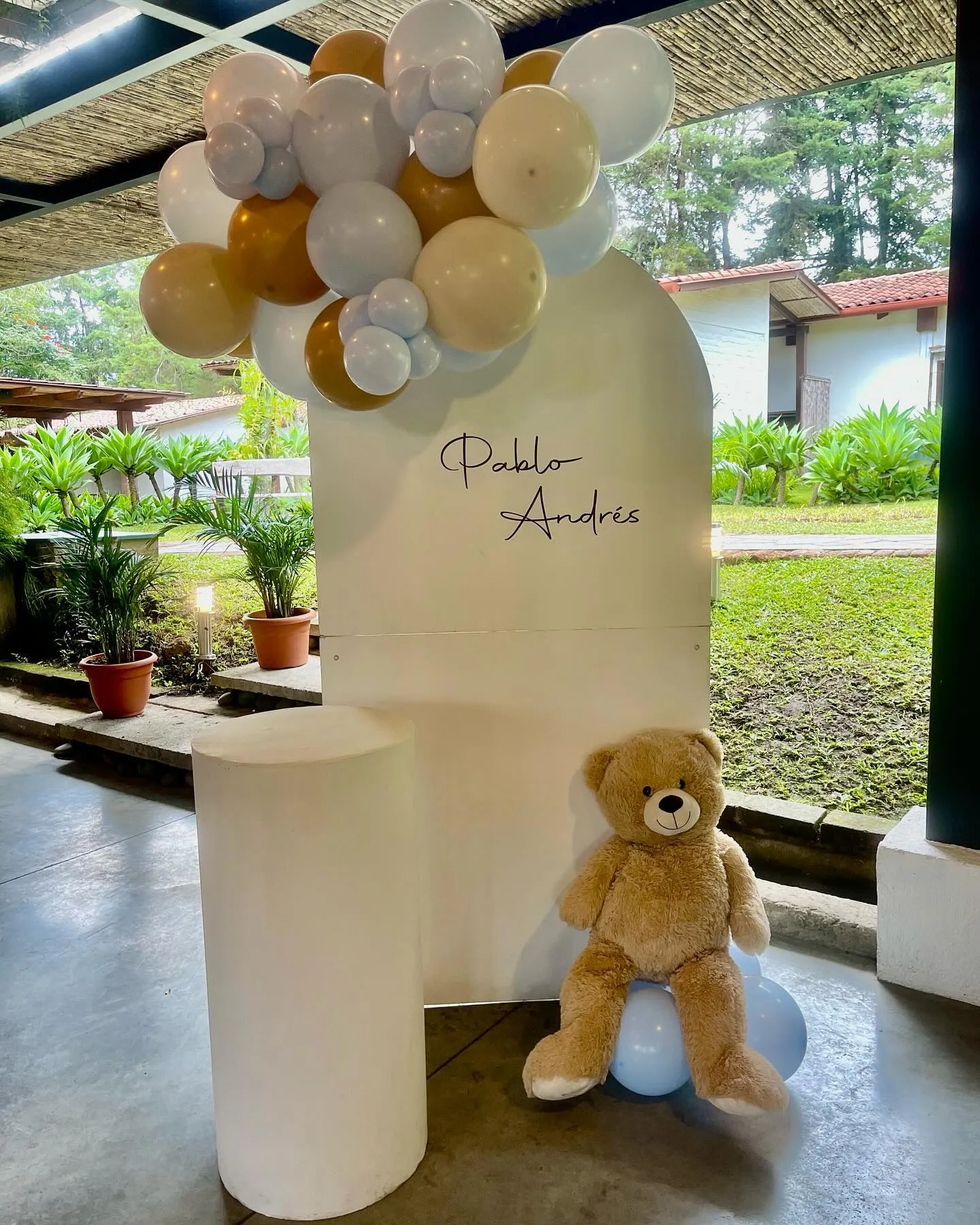 Mampara de globos personalizada para fiesta - Whith You Balloons & Memories